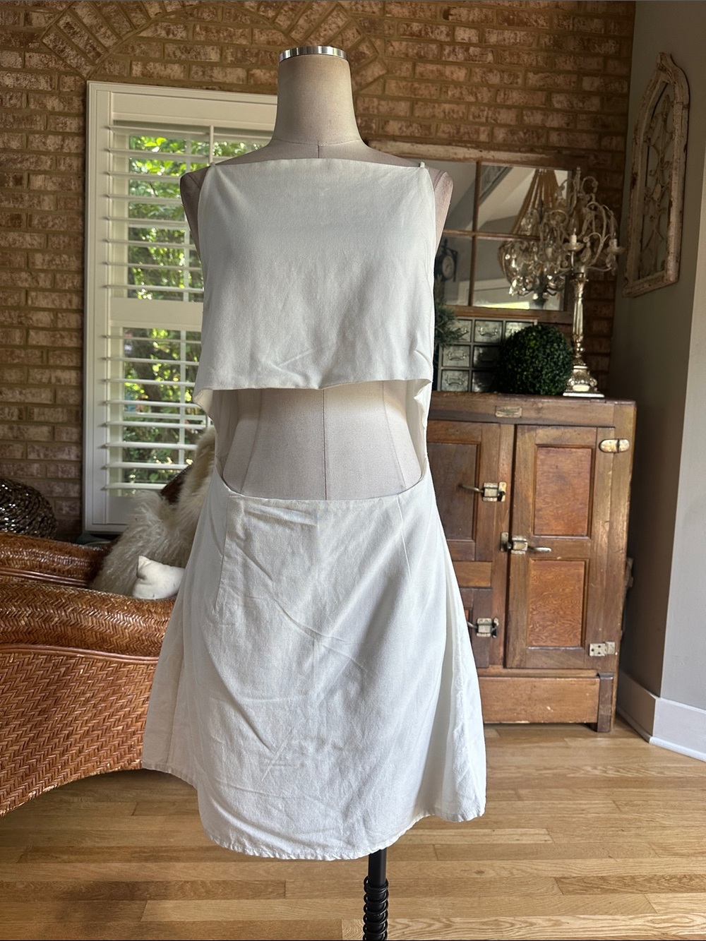 L*SPACE WHITE RAQUEL DRESS LARGE NEW